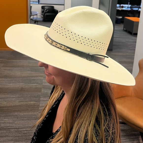 Rodeo Cowgirl or cowboy western stiff hat made in Mexico / preowned size medium - Picture 2 of 15